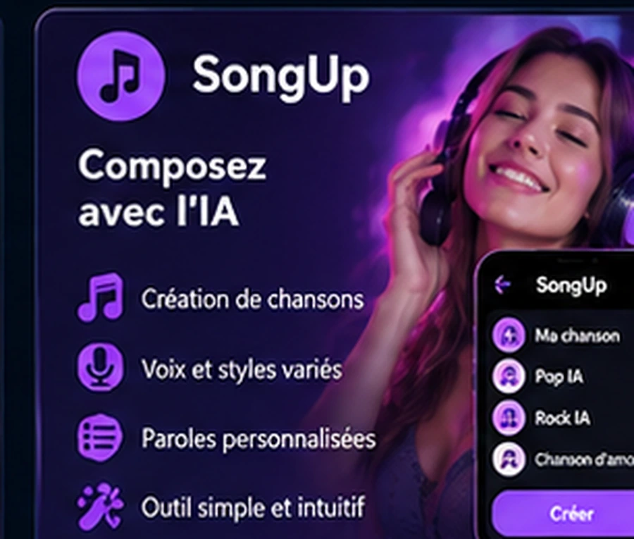 Visuel illustratif de SongUp AI